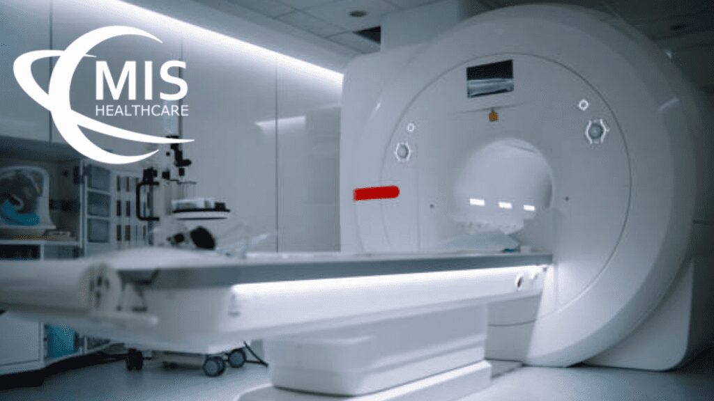 MRI scanner in a healthcare setting for advanced medical imaging.